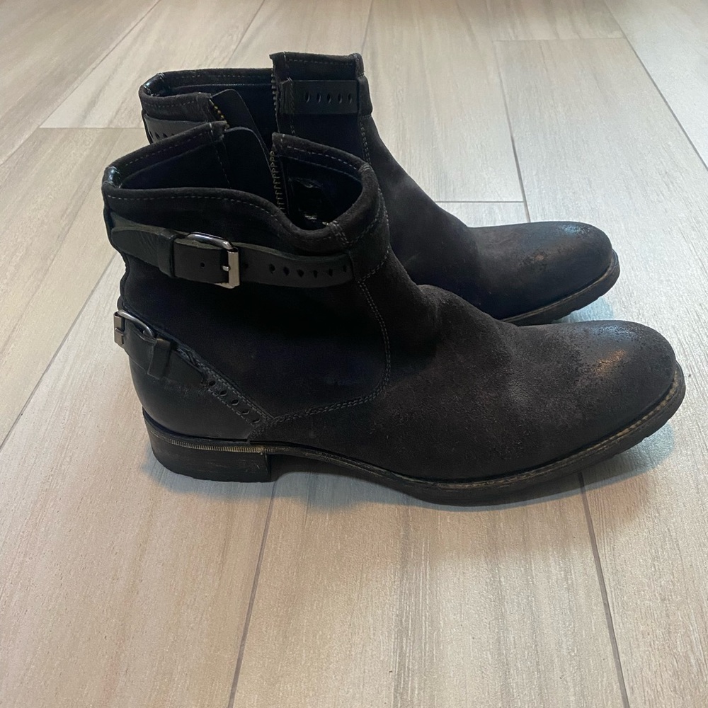 n.d.c handmade leather suede ankle zip boots woman’s 37.5